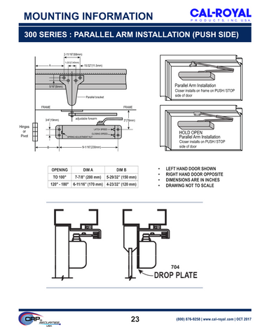 300PCOV ... CAL-ROYAL Hydraulic Door Closer
