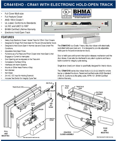 CR441EHO ... CAL-ROYAL Hydraulic Door Closer