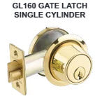 GL160/234 **SINGLE CYLINDER GATE LATCH** (2 3/4" backset)