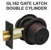 GL162234 **DOUBLE CYLINDER GATE LATCH** (2 3/4" backset)