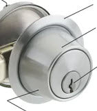 GL162 **DOUBLE CYLINDER GATE LATCH** (2 3/8" backset)