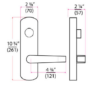 NESC9830 **Passage Lever for Exit Devices**