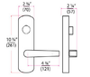 NESC9830 **Passage Lever for Exit Devices**