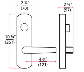 ESC7730 **Passage Lever for Exit Devices**