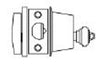 GL160 **SINGLE CYLINDER GATE LATCH** (2 3/8" backset)